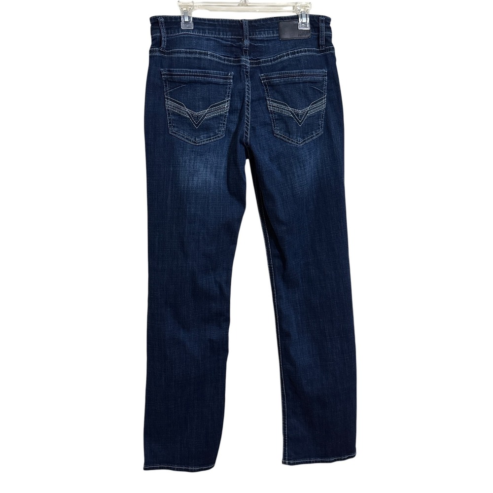 BKE Jake Straight Jeans Mens 32x34 Blue Distressed Medium Dark Wash Denim - Picture 3 of 6